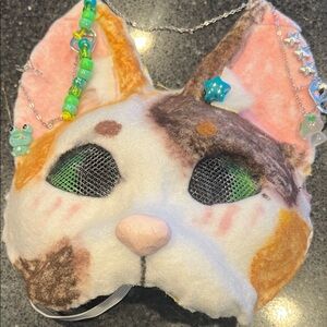 Calico Cat Cluttercore Therian Mask
